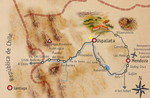 Mapa del valle de Uspallata