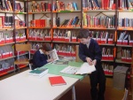 En la sala de lectura