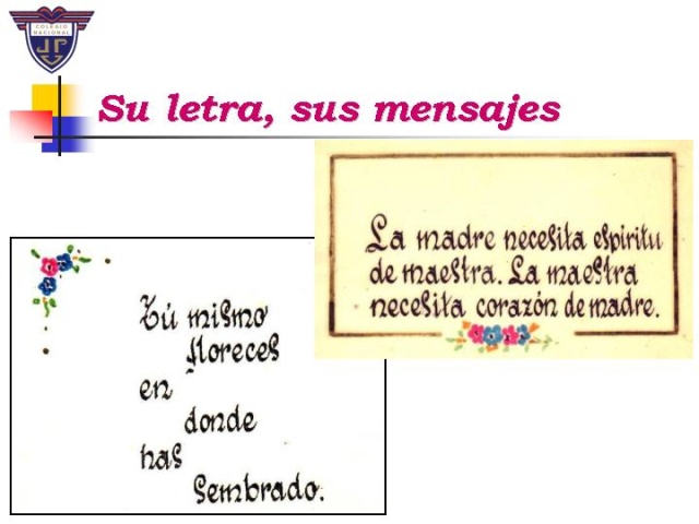 Su letra, sus mensajes