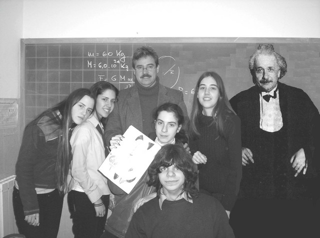 Con Einstein y Amadeo